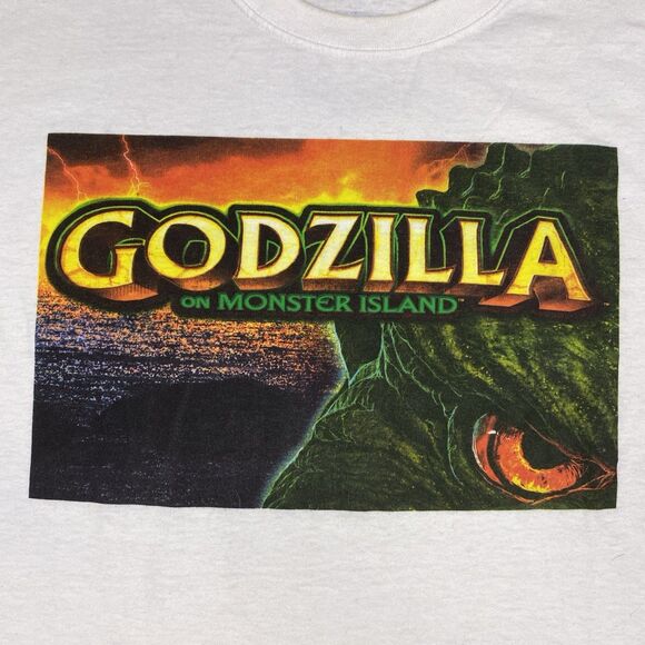Godzilla T Shirt Logo Print Short Sleeve On Monster Island Mens Size XL - Picture 6 of 6